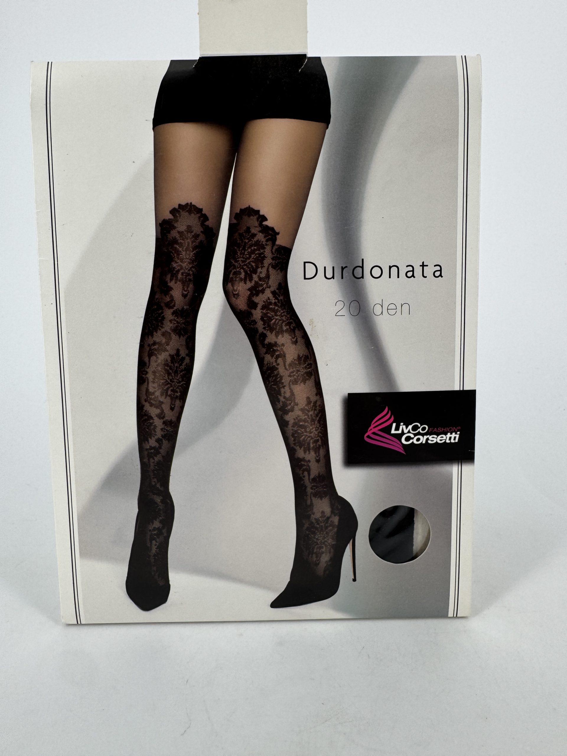 Bas autofixants Durdonata noir 20 den Livco