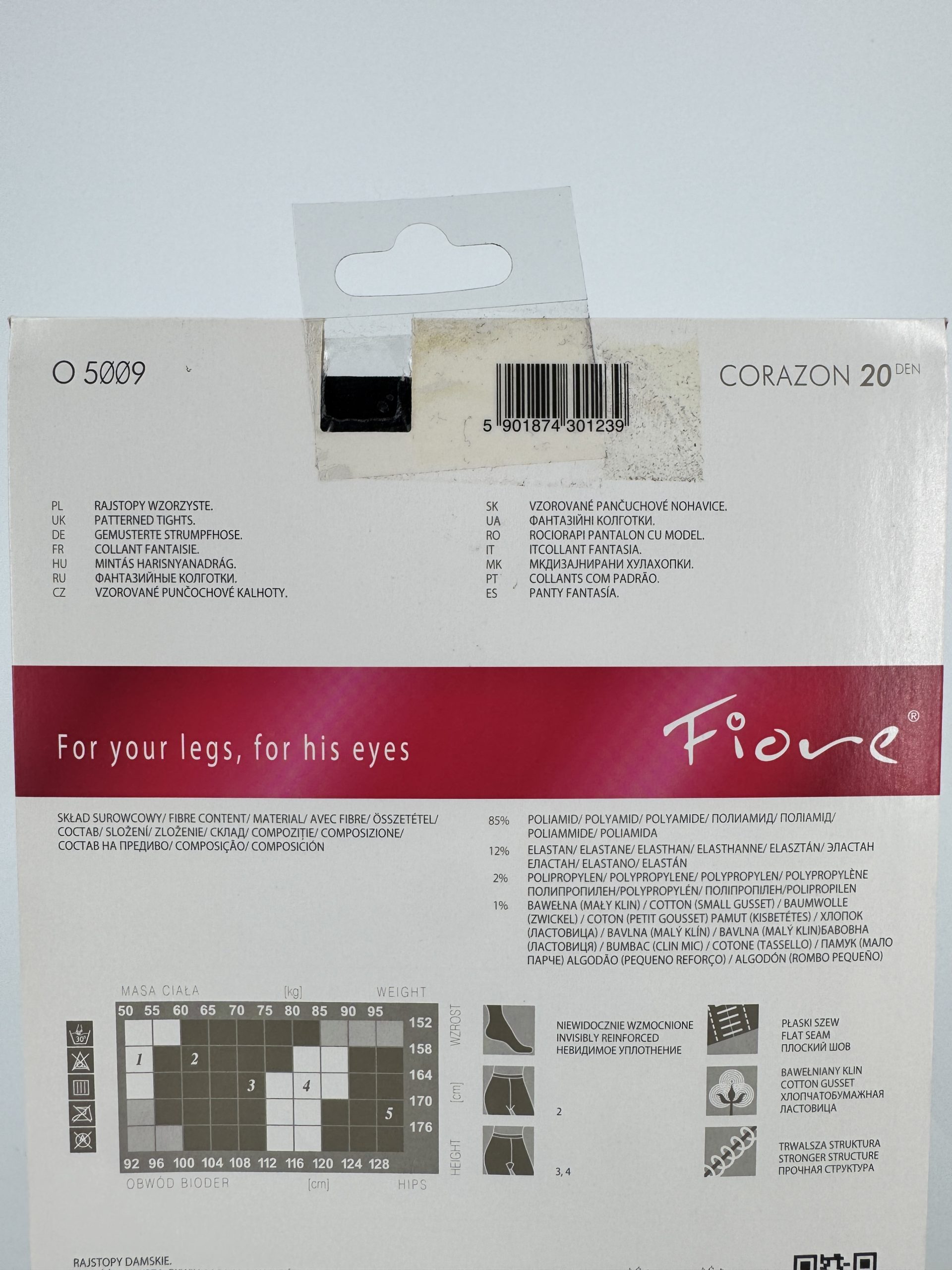 Collants Corazon Fiore noir O5009 taille 2