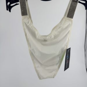 Culotte blanche strass Love Belly XL