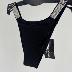 Culotte noire strass Love Belly S
